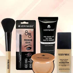 VERYMISS Set Of 5 Primer, Foundation, Compact, Kajal & Face Brush-picture-47