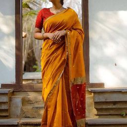 Aldwych Woven Design Zari Regular Silk Blend Banarasi Saree-image-17