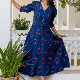KALINI Women Blue Viscose Rayon Kurtas-picture-9