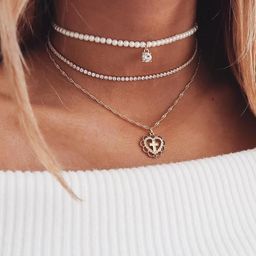 Arzonai Gold Stainless Steel Necklace-image-44