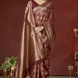 DIVASTRI Woven Design Zari Silk Blend Banarasi Saree-picture-50