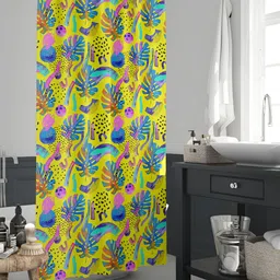 ArtzFolio Yellow & Pink Printed Waterproof Shower Curtains-image-19