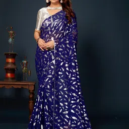 REDFISH Floral Woven Design Saree-picture-36