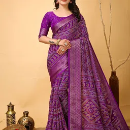 HI FI NX Bandhani Silk Cotton Kanjeevaram Saree-image-80