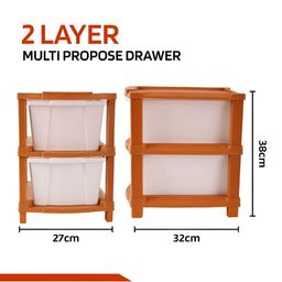 Aura Brown Set of 1 Regular Drawer Organiser Organisers image 3
