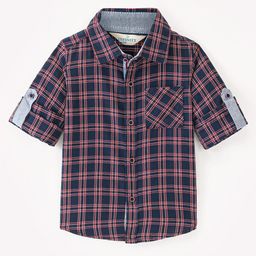 Infinity Boys Tailored Fit Tartan Checks Opaque Checked Casual Shirt-image-55