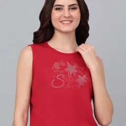 Dressitude Women Typography Pure Cotton T-shirt-image-76