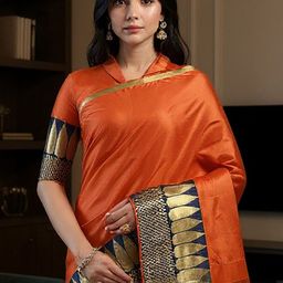 Anouk Rustic Ethnic Motifs Woven Design Zari Banarasi Saree-picture-8
