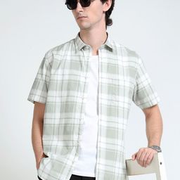 MARTIN SMITH Men Comfort Tartan Checks Checked Casual Shirt-image-47
