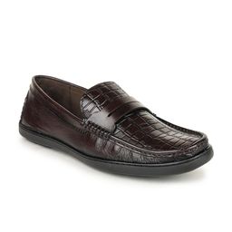 BRITMEN Men Textured Leather Loafers-image-82