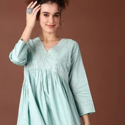 LIMEROAD Women Embroidered Chikankari Anarkali Kurta-35