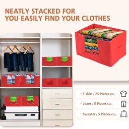 Kuber Industries Red 3 Pieces Drawer Organisers image 4