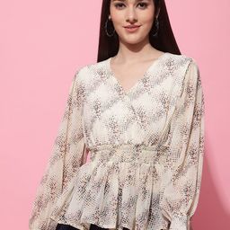 JAKANARY Animal Print Georgette Top-picture-40