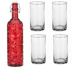 SOMIL Red Glass Airtight Can Bottle-image-75