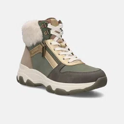 BAGATT Women Colourblocked Lace-Ups High-Top Sneakers-image-37