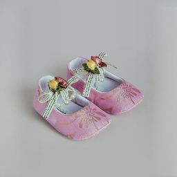 Hopscotch Kids Girls Pink Cotton Booties-picture-19