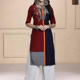 HERE&NOW Women Pack Of 2 Ethnic Motifs Printed Crepe Kurta-image-85