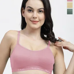 SHYAM SONS FLAIR Women Pack of 3 Full Coverage Non Padded Workout Bra-picture-24