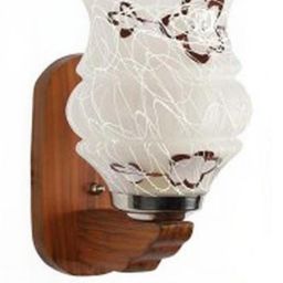 Somil Premium Designer Glass Wall / Night Lamp Elegant & Stylish Dcor Accent for Modern Interiors, color- Brown, White, Size:- 18.5 X 26 X 29.5 CM-image-80