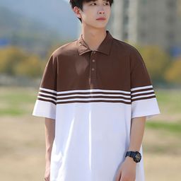 StyleCast x Revolte Unisex Colourblocked Polo Collar T-shirt-image-27