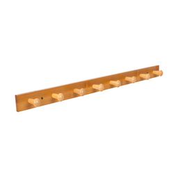 HOKIPO Brown Bamboo Wall Mounted Rail Bar Hook-56