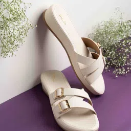 Inc 5 Women Open Toe Flats With Buckles-35