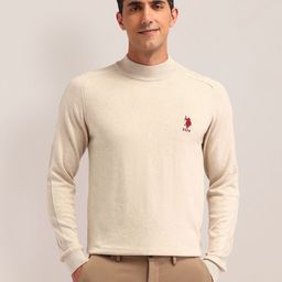 U.S. Polo Assn. Men Mock Collar Pullover Sweater-image-93
