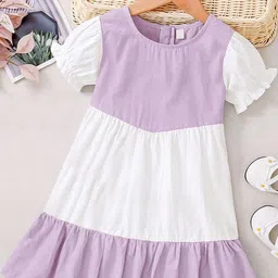 LULU & SKY Colourblocked A-Line Dress-image-53