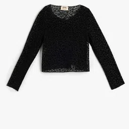 Koton Girls Round Neck Long Sleeves Top-image-83