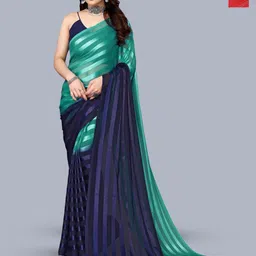 Moda Rapido Set of 2 Striped Satin Sarees-picture-32