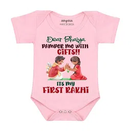 Arvesa My First RakhiPrinted Romper-39