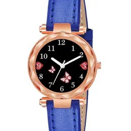 WATCHSTAR Women Butterfly Design Dial & Leather Strap Analogue Watch Fudedi Leather BlueWS-picture-19