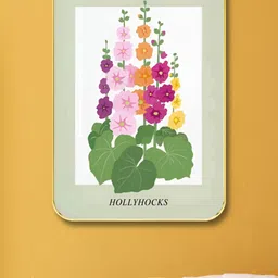 Aura White And Yellow Wood Floral And Botanical Wall Art-44