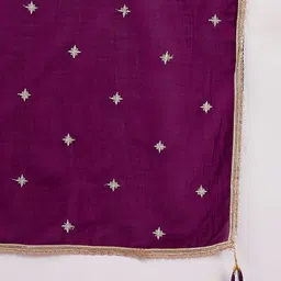 VredeVogel Women Ethnic Motifs Embroidered Sequinned Anarkali Kurta With Trousers &Dupatta image 4