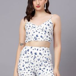 Stylecast X Kotty Floral Printed Shoulder Strap Top With Shorts-image-23