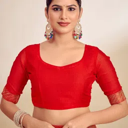 Anouk Rustic Zari Pure Chiffon Saree image 5