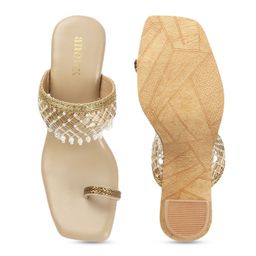Anouk Block Pumps with Laser Cuts image 5