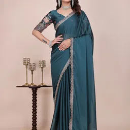 K 5 Fashion Embroidered Pure Chiffon Saree-picture-11