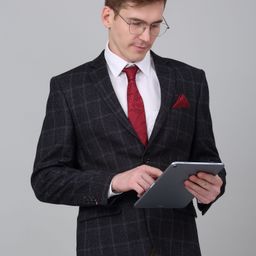 Cantabil Checked Single Breasted Blazer-picture-29