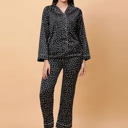 Unifringe Women Polka Dot Printed Night suit-image-101