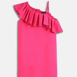 Allen Solly Junior Girls Asymmetric Neck Sheath Dress-picture-40
