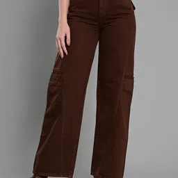 IZEL Women Wide Leg Highly Distressed Light Fade Jeans-image-99