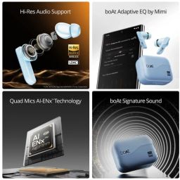 boat Airdopes 800(2025 Launch) HiDef w/Hi-Res Audio by LDAC, 4 Mics AI-ENx Tech Bluetooth Headset image 2