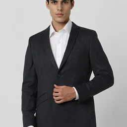 Van Heusen Self Design Single-Breasted Blazer-image-62