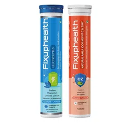 Fixuphealth Set Of 2 Natural Amla & Electrolyte Effervescent Tablet - 20 Tablet  Each-18