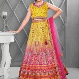 NTURVA Girls Art Silk Lehenga Choli-31