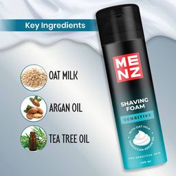 MENZ Sensitive Shaving Foam With Oat Milk & Argan Oil - 250g image 4