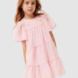 Forever New Shauna Girl Flutter Sleeve Tiered A-Line Dress-34