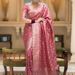 DIVASTRI Woven Design Zari Pure Silk Designer Banarasi Saree-image-22