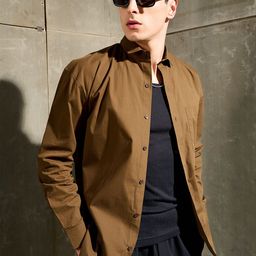 MASCLN SASSAFRAS Men Relaxed Fit Spread Collar Solid Casual Shirt-image-81